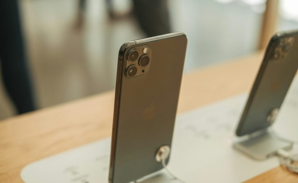 iPhone on a table